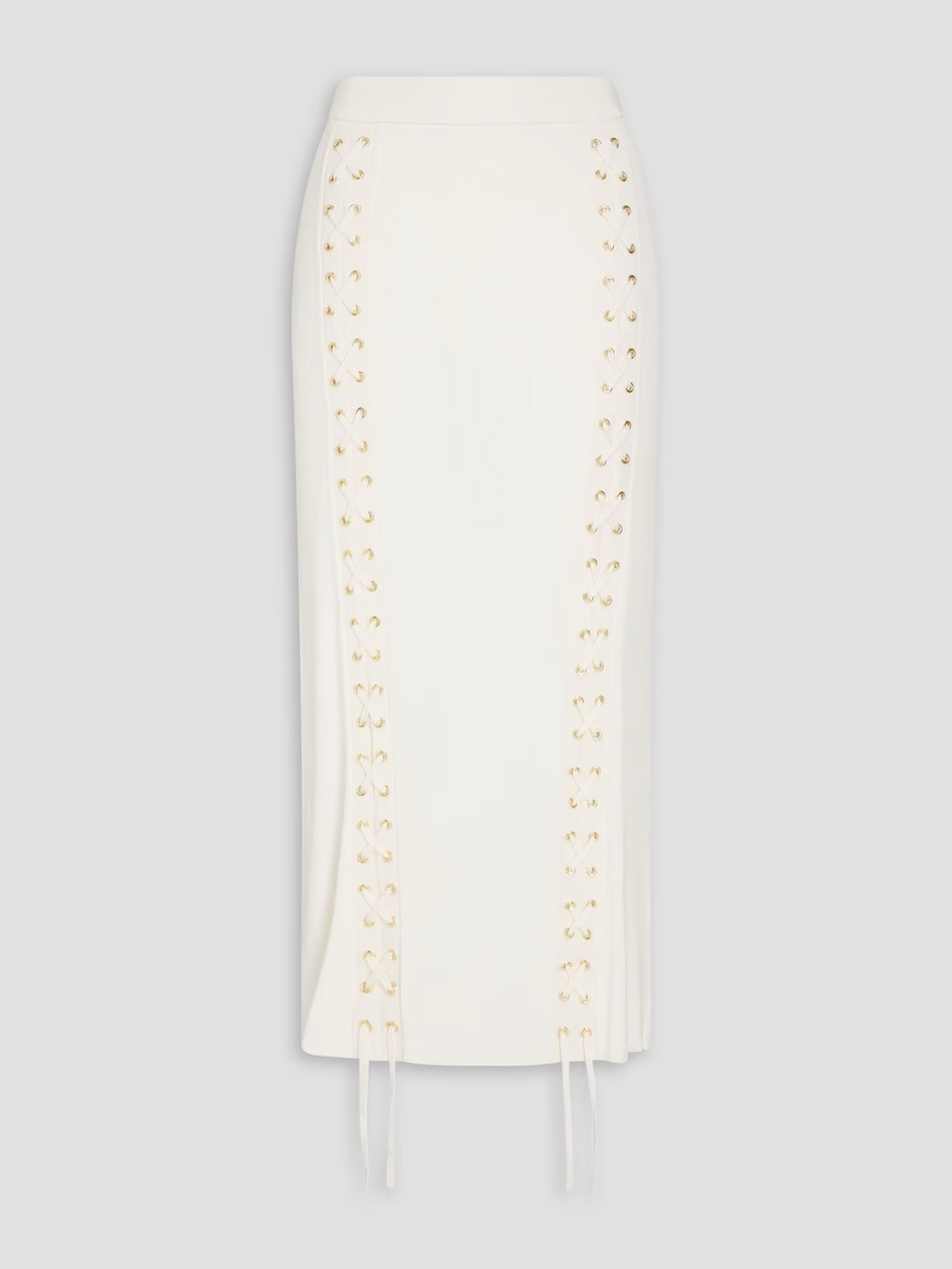 ZIMMERMANN
Lace-up ribbed-knit midi skirt - Picture 1 of 11